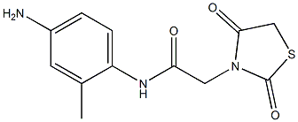 N-(4-amino-2-methylphenyl)-2-(2,4-dioxo-1,3-thiazolidin-3-yl)acetamide Struktur