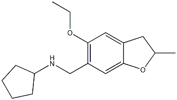 N-[(5-ethoxy-2-methyl-2,3-dihydro-1-benzofuran-6-yl)methyl]cyclopentanamine Struktur