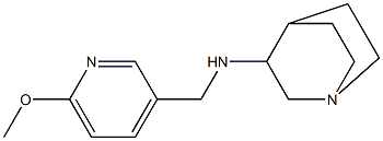 N-[(6-methoxypyridin-3-yl)methyl]-1-azabicyclo[2.2.2]octan-3-amine Struktur