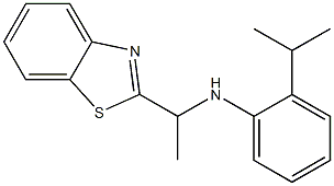 N-[1-(1,3-benzothiazol-2-yl)ethyl]-2-(propan-2-yl)aniline Struktur