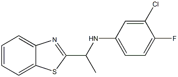 N-[1-(1,3-benzothiazol-2-yl)ethyl]-3-chloro-4-fluoroaniline Struktur