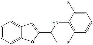 N-[1-(1-benzofuran-2-yl)ethyl]-2,6-difluoroaniline Struktur