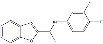 N-[1-(1-benzofuran-2-yl)ethyl]-3,4-difluoroaniline Struktur