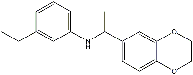 N-[1-(2,3-dihydro-1,4-benzodioxin-6-yl)ethyl]-3-ethylaniline Struktur