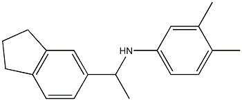 N-[1-(2,3-dihydro-1H-inden-5-yl)ethyl]-3,4-dimethylaniline Struktur