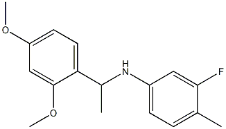 N-[1-(2,4-dimethoxyphenyl)ethyl]-3-fluoro-4-methylaniline Struktur