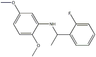 N-[1-(2-fluorophenyl)ethyl]-2,5-dimethoxyaniline Struktur