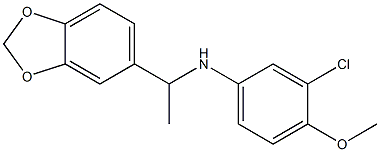 N-[1-(2H-1,3-benzodioxol-5-yl)ethyl]-3-chloro-4-methoxyaniline Struktur