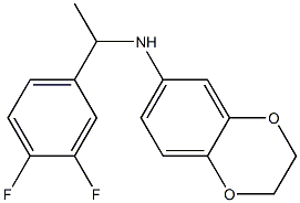 N-[1-(3,4-difluorophenyl)ethyl]-2,3-dihydro-1,4-benzodioxin-6-amine Struktur