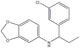 N-[1-(3-chlorophenyl)propyl]-2H-1,3-benzodioxol-5-amine Struktur