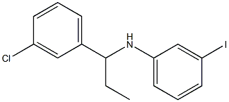 N-[1-(3-chlorophenyl)propyl]-3-iodoaniline Struktur