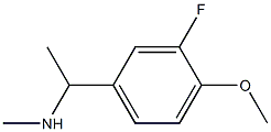 N-[1-(3-fluoro-4-methoxyphenyl)ethyl]-N-methylamine Struktur