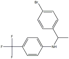 N-[1-(4-bromophenyl)ethyl]-4-(trifluoromethyl)aniline Struktur