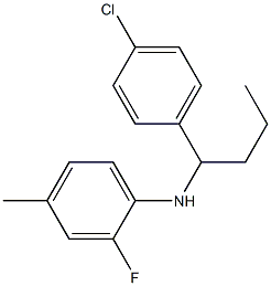 N-[1-(4-chlorophenyl)butyl]-2-fluoro-4-methylaniline Struktur