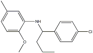 N-[1-(4-chlorophenyl)butyl]-2-methoxy-5-methylaniline Struktur