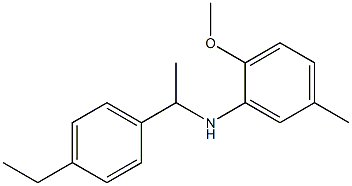 N-[1-(4-ethylphenyl)ethyl]-2-methoxy-5-methylaniline Struktur