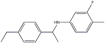 N-[1-(4-ethylphenyl)ethyl]-3-fluoro-4-methylaniline Struktur