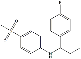 N-[1-(4-fluorophenyl)propyl]-4-methanesulfonylaniline Struktur