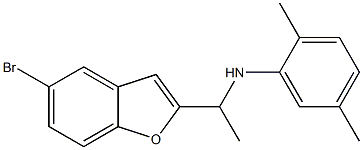 N-[1-(5-bromo-1-benzofuran-2-yl)ethyl]-2,5-dimethylaniline Struktur