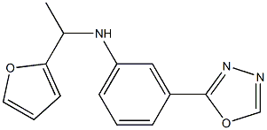 N-[1-(furan-2-yl)ethyl]-3-(1,3,4-oxadiazol-2-yl)aniline Struktur