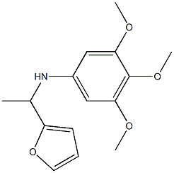 N-[1-(furan-2-yl)ethyl]-3,4,5-trimethoxyaniline Struktur