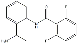 N-[2-(1-aminoethyl)phenyl]-2,6-difluorobenzamide Struktur