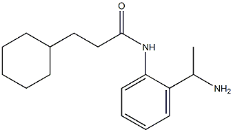 N-[2-(1-aminoethyl)phenyl]-3-cyclohexylpropanamide Struktur