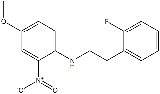 N-[2-(2-fluorophenyl)ethyl]-4-methoxy-2-nitroaniline Struktur