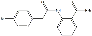 N-[2-(aminocarbonothioyl)phenyl]-2-(4-bromophenyl)acetamide Struktur