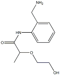 N-[2-(aminomethyl)phenyl]-2-(2-hydroxyethoxy)propanamide Struktur