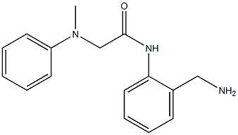 N-[2-(aminomethyl)phenyl]-2-[methyl(phenyl)amino]acetamide Struktur