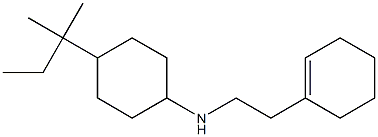 N-[2-(cyclohex-1-en-1-yl)ethyl]-4-(2-methylbutan-2-yl)cyclohexan-1-amine Struktur