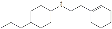 N-[2-(cyclohex-1-en-1-yl)ethyl]-4-propylcyclohexan-1-amine Struktur