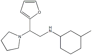 N-[2-(furan-2-yl)-2-(pyrrolidin-1-yl)ethyl]-3-methylcyclohexan-1-amine Struktur