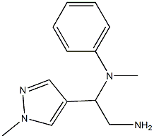 N-[2-amino-1-(1-methyl-1H-pyrazol-4-yl)ethyl]-N-methylaniline Struktur