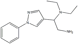 N-[2-amino-1-(1-phenyl-1H-pyrazol-4-yl)ethyl]-N,N-diethylamine Struktur