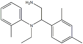 N-[2-amino-1-(2,4-dimethylphenyl)ethyl]-N-ethyl-2-methylaniline Struktur