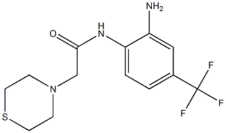 N-[2-amino-4-(trifluoromethyl)phenyl]-2-(thiomorpholin-4-yl)acetamide Struktur