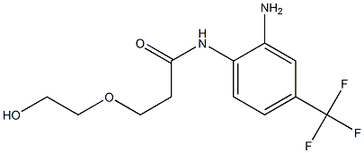 N-[2-amino-4-(trifluoromethyl)phenyl]-3-(2-hydroxyethoxy)propanamide Struktur