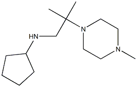 N-[2-methyl-2-(4-methylpiperazin-1-yl)propyl]cyclopentanamine Struktur