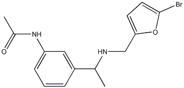 N-[3-(1-{[(5-bromofuran-2-yl)methyl]amino}ethyl)phenyl]acetamide Struktur