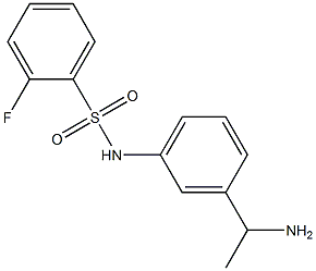 N-[3-(1-aminoethyl)phenyl]-2-fluorobenzenesulfonamide Struktur