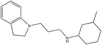 N-[3-(2,3-dihydro-1H-indol-1-yl)propyl]-3-methylcyclohexan-1-amine Struktur