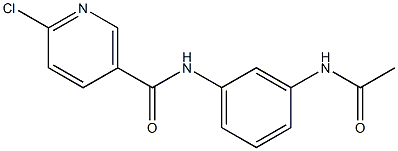 N-[3-(acetylamino)phenyl]-6-chloronicotinamide Struktur