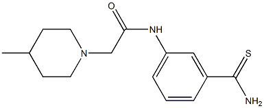 N-[3-(aminocarbonothioyl)phenyl]-2-(4-methylpiperidin-1-yl)acetamide Struktur