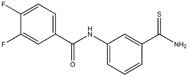 N-[3-(aminocarbonothioyl)phenyl]-3,4-difluorobenzamide Struktur