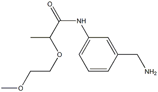 N-[3-(aminomethyl)phenyl]-2-(2-methoxyethoxy)propanamide Struktur