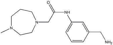 N-[3-(aminomethyl)phenyl]-2-(4-methyl-1,4-diazepan-1-yl)acetamide Struktur