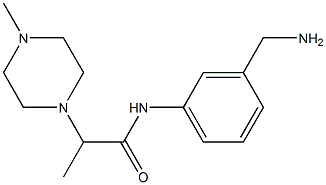 N-[3-(aminomethyl)phenyl]-2-(4-methylpiperazin-1-yl)propanamide Struktur