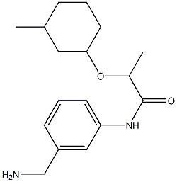 N-[3-(aminomethyl)phenyl]-2-[(3-methylcyclohexyl)oxy]propanamide Struktur